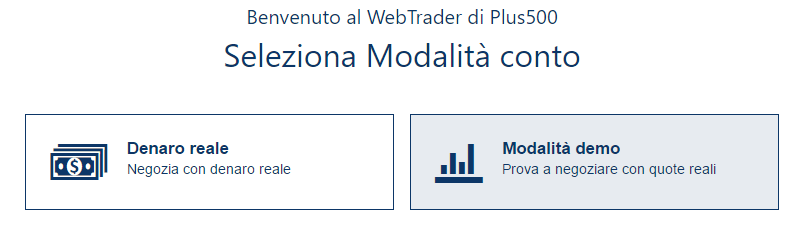 come aprire conto demo plus500