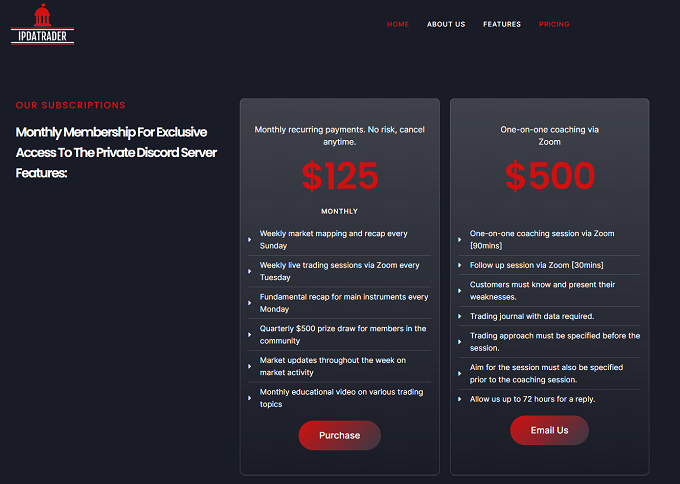 Ipda Trader - servizi in abbonamento